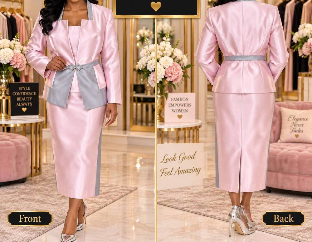 NEW LUXE ESPECIALLY YOURS two-piece bling set in pink